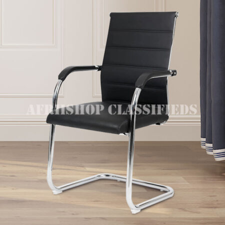 Office Chair: Chrome Black Office Chair