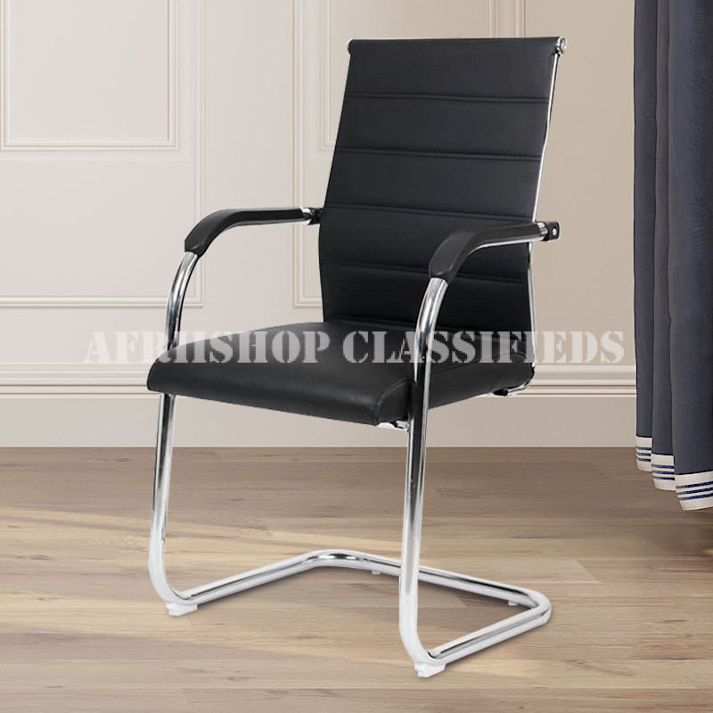 Office Chair: Chrome Black Office Chair