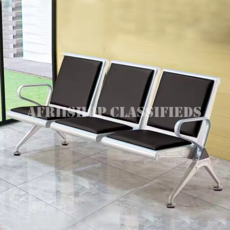 Office Reception Benches:3 Link Heavy Duty Padded Waiting Chair