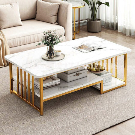 Dinning Table: Rectangular Marble Coffee Table