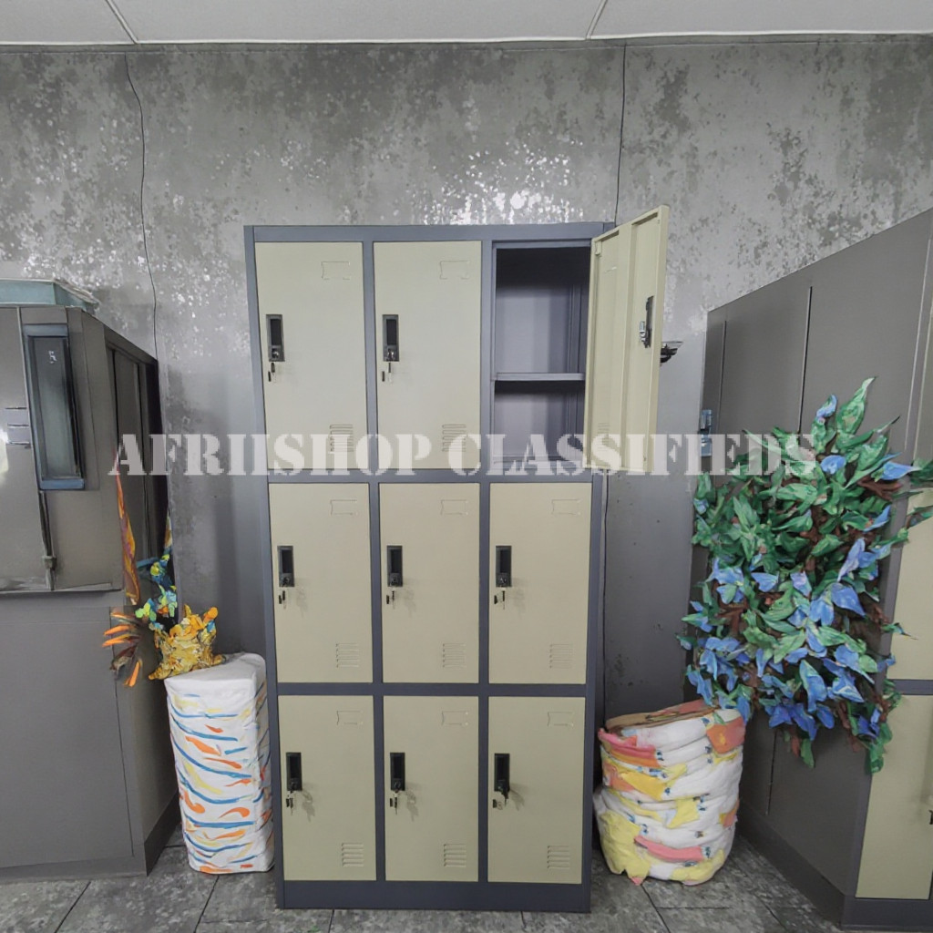 9-Locker Steel Storage Cabinet