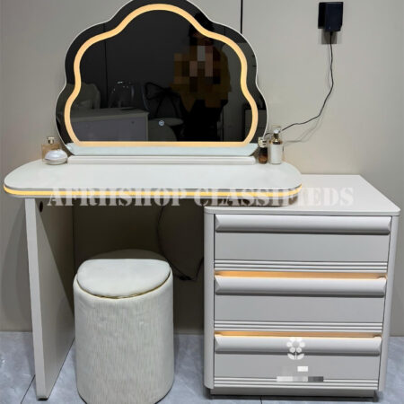 Dressing Table : White Dressing Table With Led Mirror