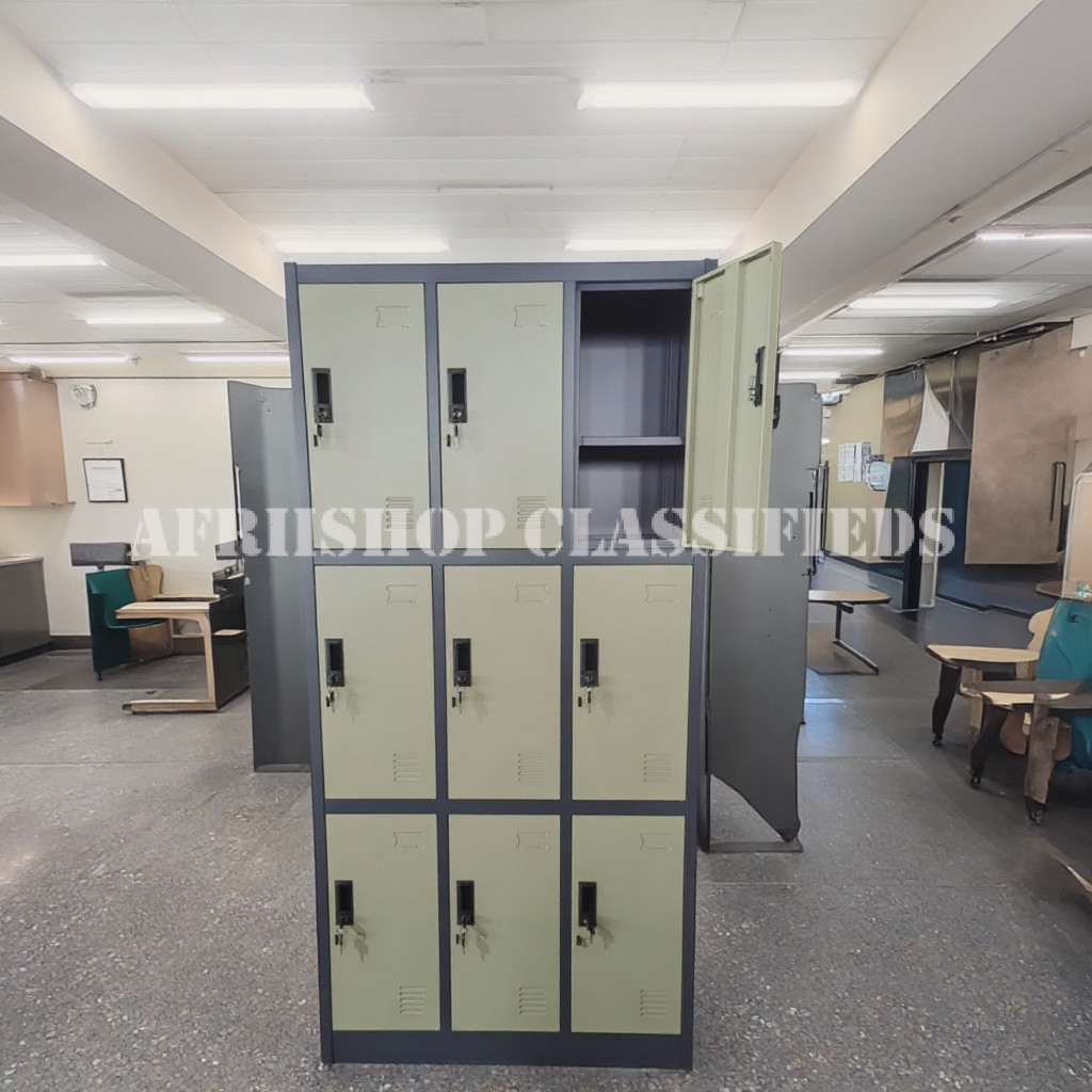 9-Locker Steel Storage Cabinet