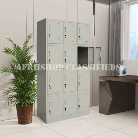 Office Cabinet ; 12-Locker Office Storage Cabinet