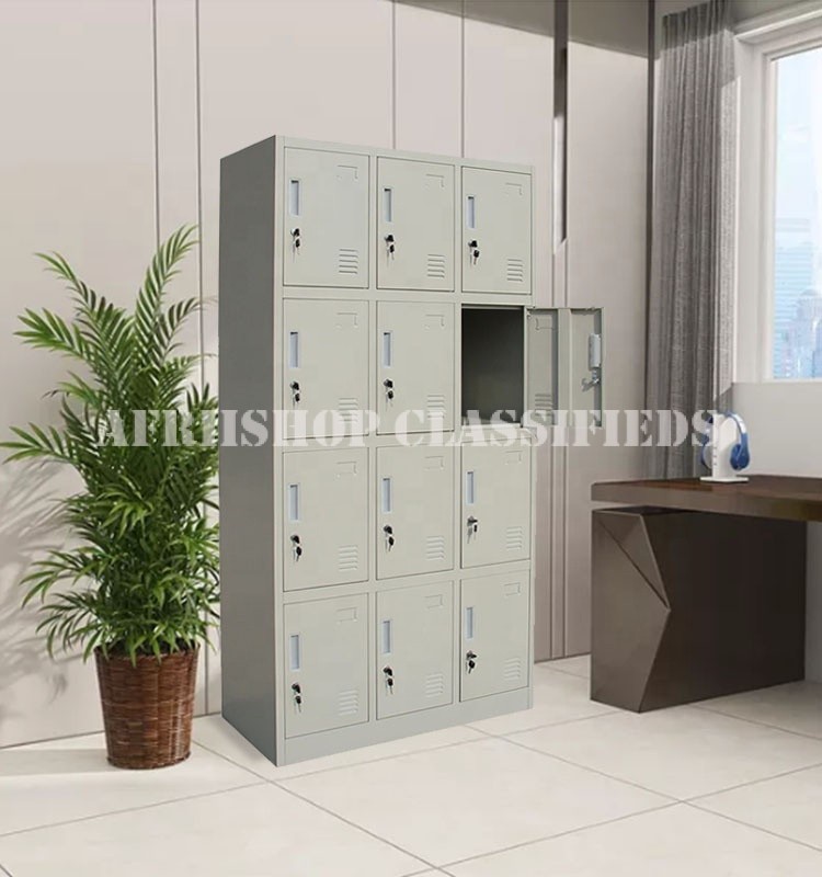Office Cabinet ; 12-Locker Office Storage Cabinet