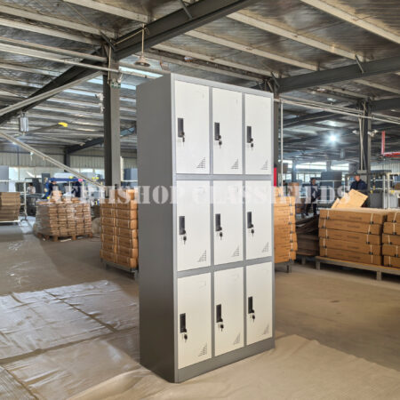 9-Locker Steel Storage Cabinet