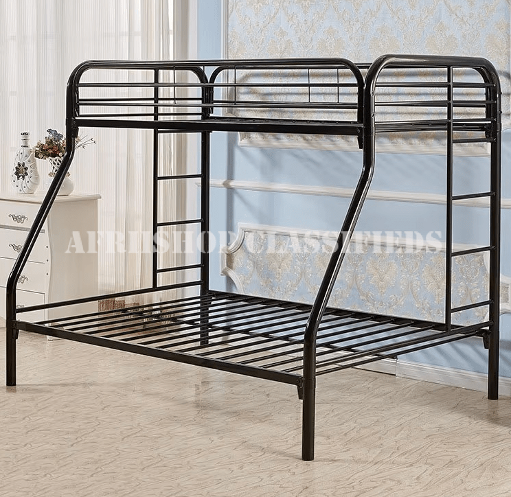 Bunk Bed; Durable Steel Double Bunk Bed for Kids