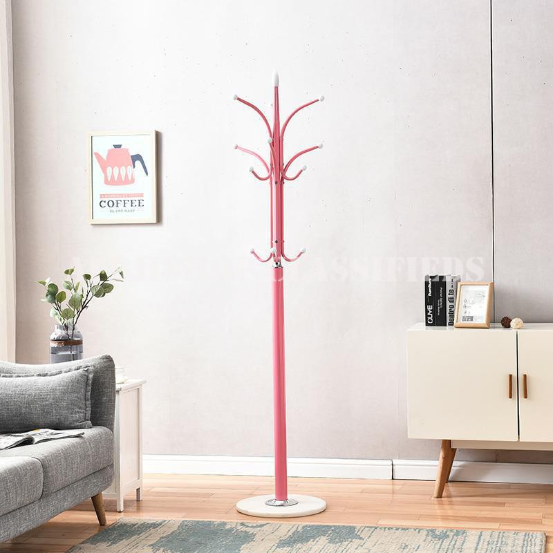 Coat Hanger; Heavy-Duty Steel Coat Rack with Branch Hooks