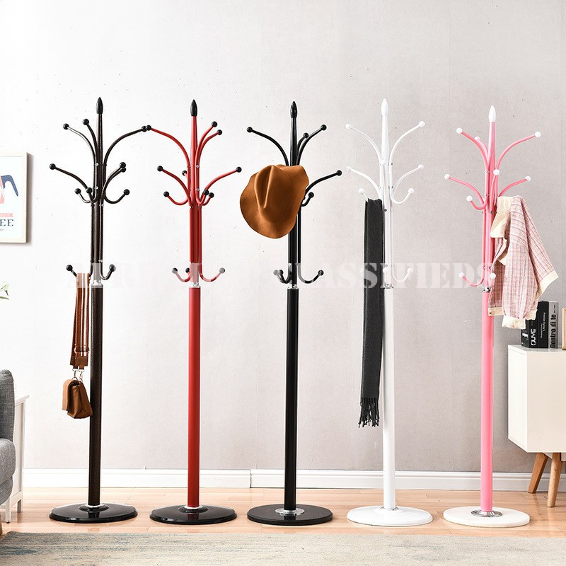 Coat Hanger; Heavy-Duty Steel Coat Rack with Branch Hooks