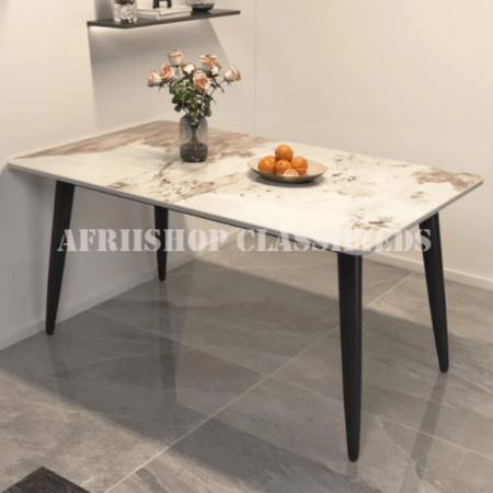 Home Table; Modern Marble Top Dining Table for 4