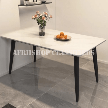 Home Table; Modern Marble Top Dining Table for 4