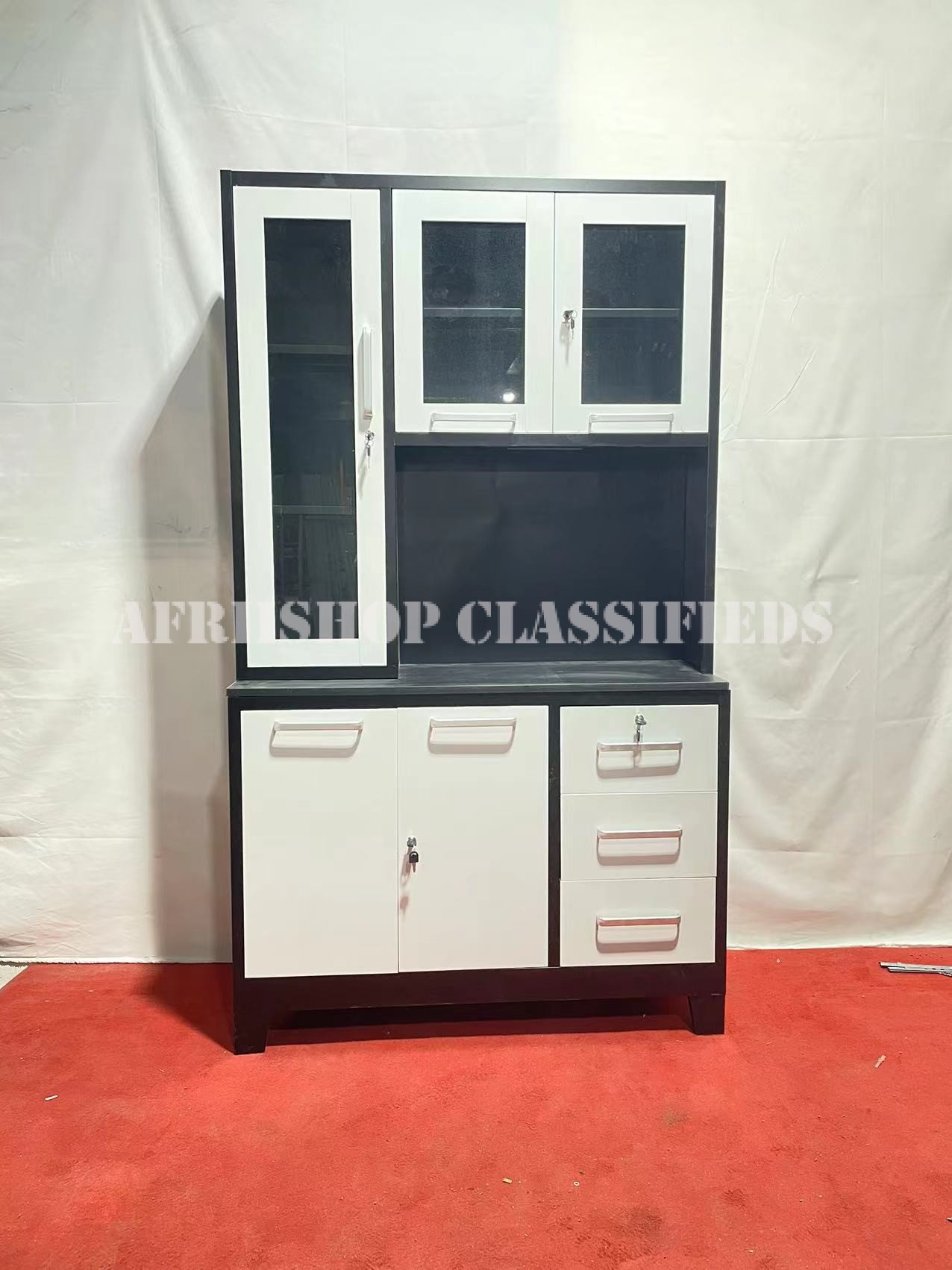 Home Kitchen Cabinet; High-Quality Wooden Multi-Section Kitchen Storage Cabinet