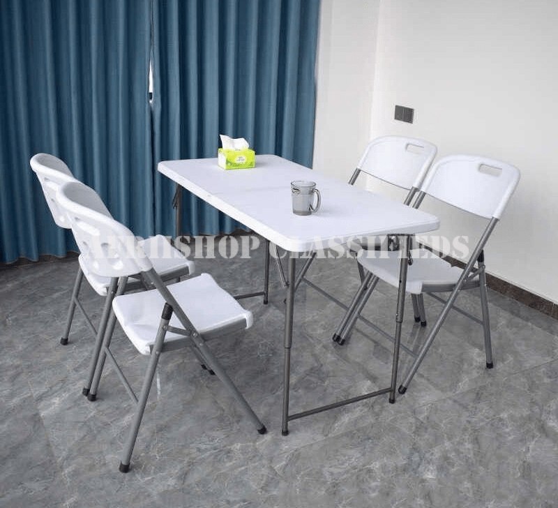 Home Table; Sturdy Plastic Foldable Outdoor Table