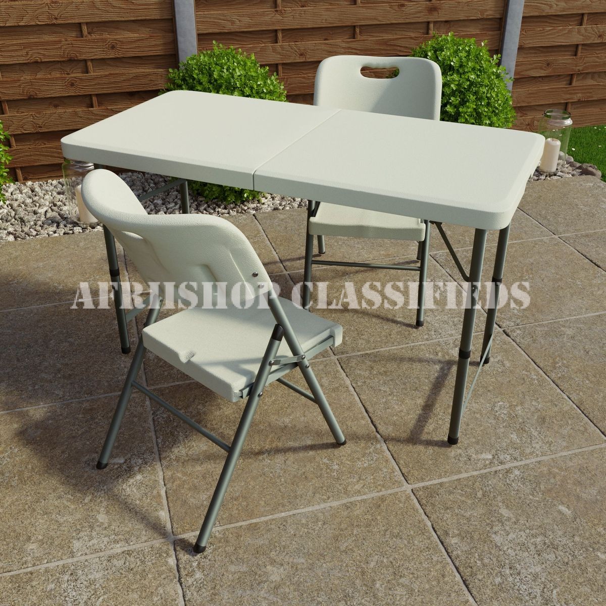 Home Table; Sturdy Plastic Foldable Outdoor Table
