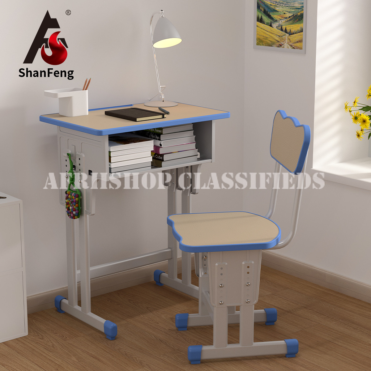 Kid’s Furniture; Adjustable Kids Desk and Chair