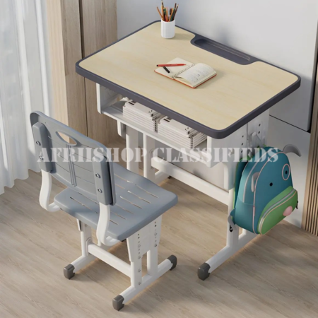 Kids Study Desk : Adjustable Height Kids Study Desk & Chair