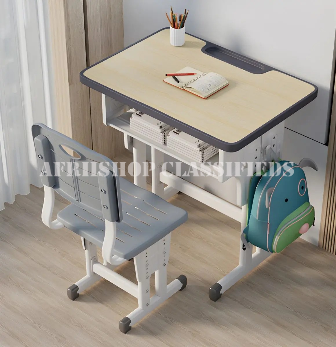 Kids Study Desk : Adjustable Height Kids Study Desk & Chair