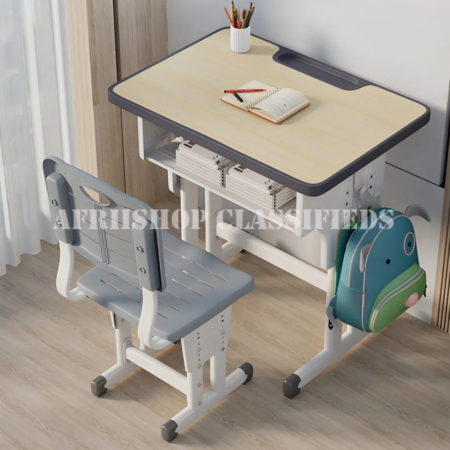 Kids Study Desk : Adjustable Height Kids Study Desk & Chair