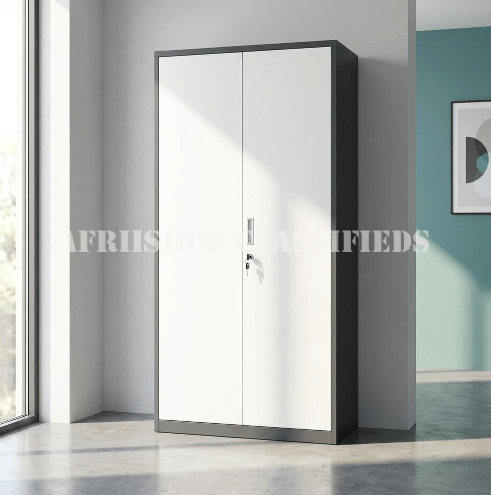 Office Cabinets: 2-Door Gray Office Cabinet