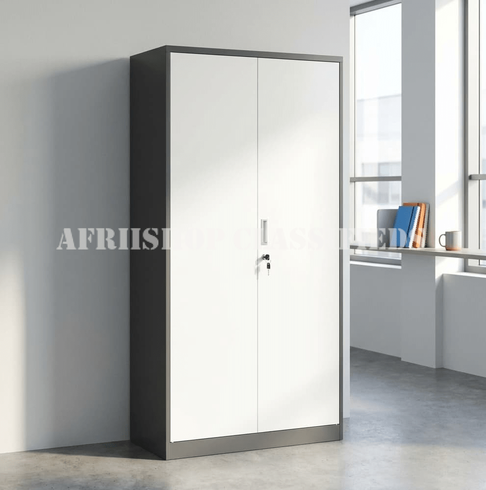 Office Cabinets: 2-Door Gray Office Cabinet