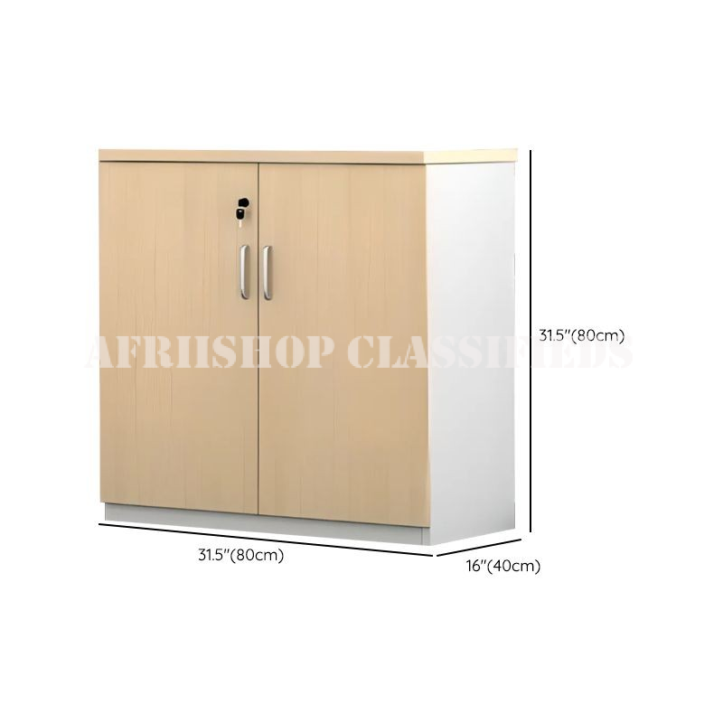 Office Cabinet; 2 Door Wooden Lockable Office Credenza Cabinet