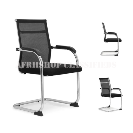 Office Chair; Black Mesh Office Visitor’s Chair