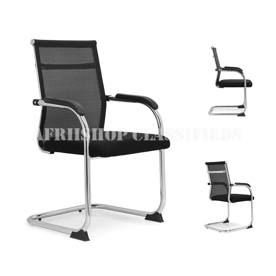 Office Chair; Black Mesh Office Visitor’s Chair