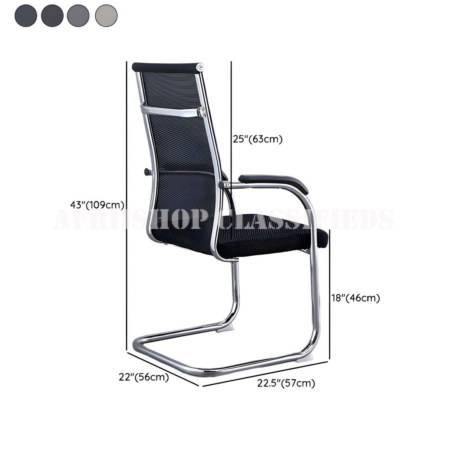 Office Chair; Black Mesh Office Visitor’s Chair