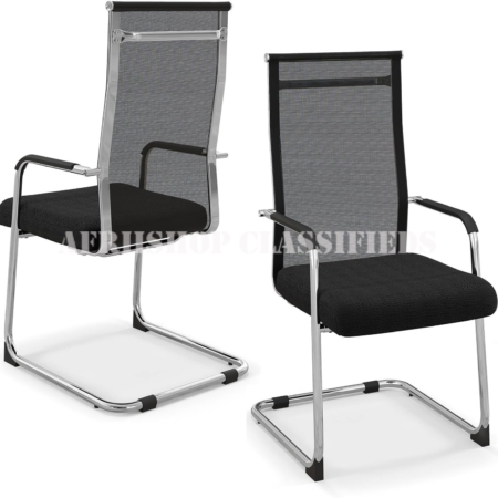 Office Chair; Black Mesh Office Visitor’s Chair