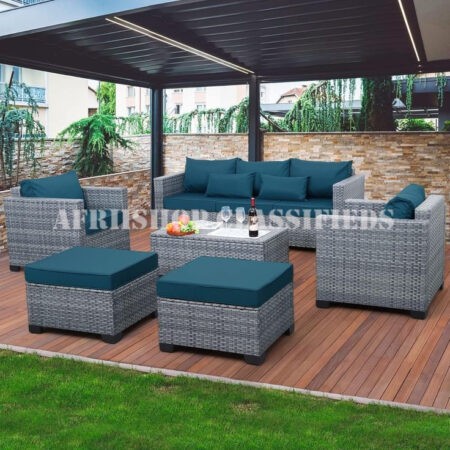 Outdoor Sofa; Luxury 5 Seater Outdoor Rattan Sofa Set