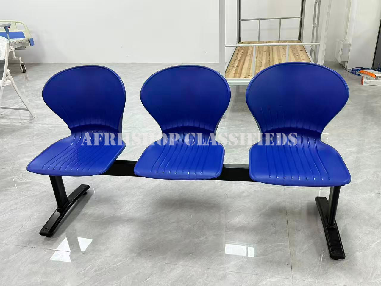 Office bench :3-Seater Plastic office Waiting Bench