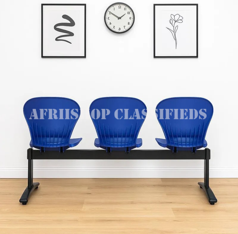 Office bench :3-Seater Plastic office Waiting Bench