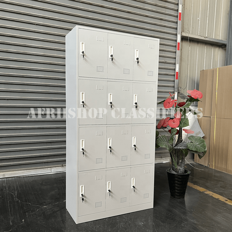 Office Cabinet ; 12-Locker Office Storage Cabinet