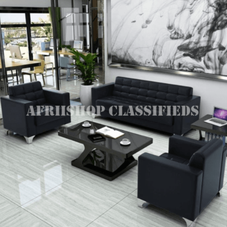 Office Sofas:5 -Seater Leather Office Sofa