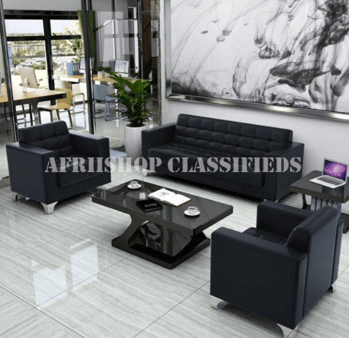 Office Sofas:5 -Seater Leather Office Sofa
