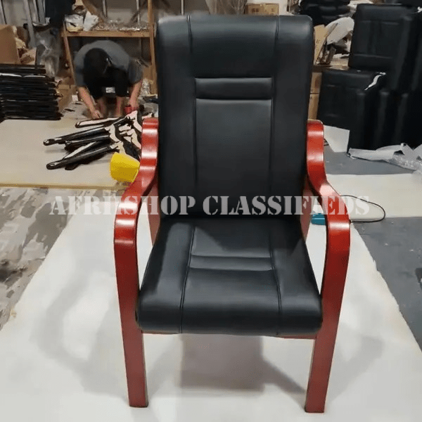Office chair : Modern Vintage Wooden Frame office chair