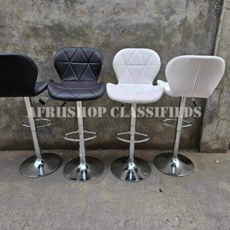 Bar Stool: Adjustable Black Bar Stool