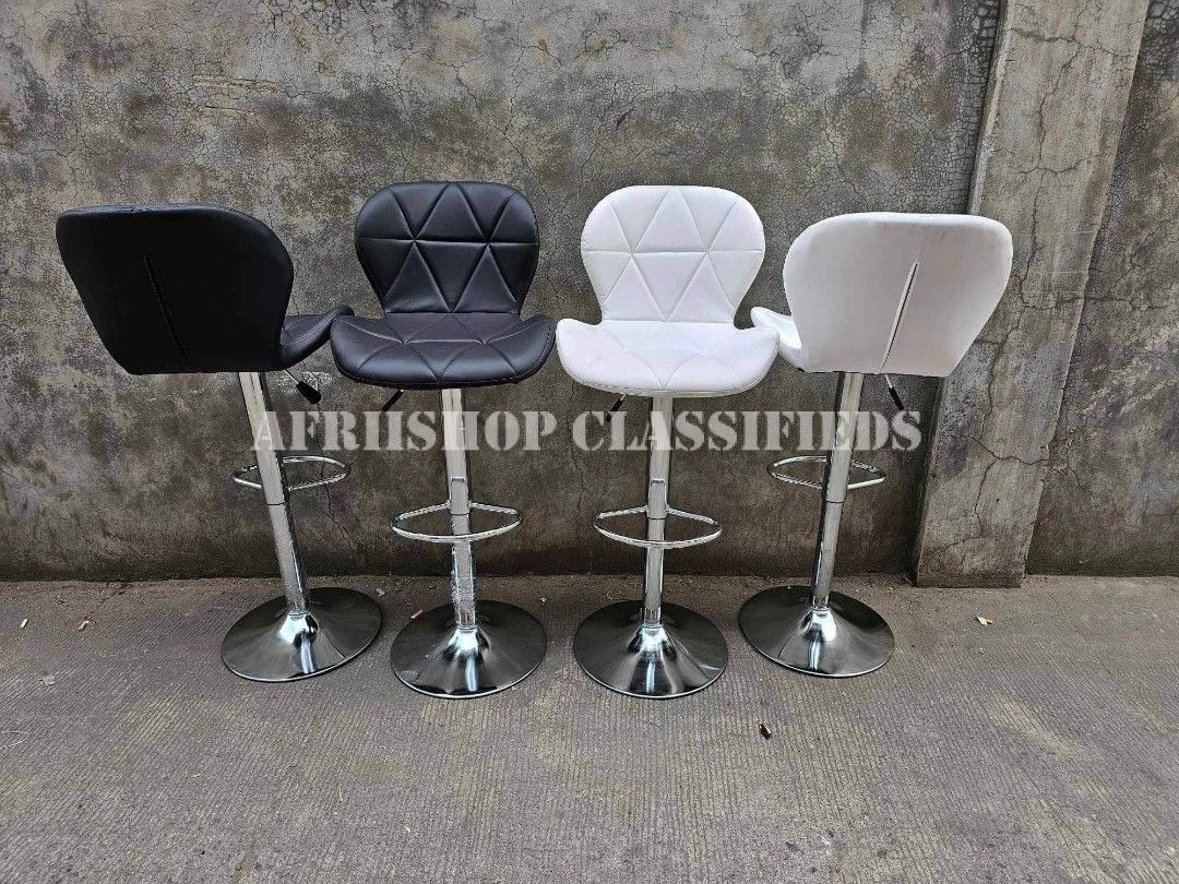 Bar Stool: Adjustable Black Bar Stool