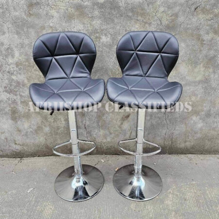 Bar Stool: Adjustable Black Bar Stool