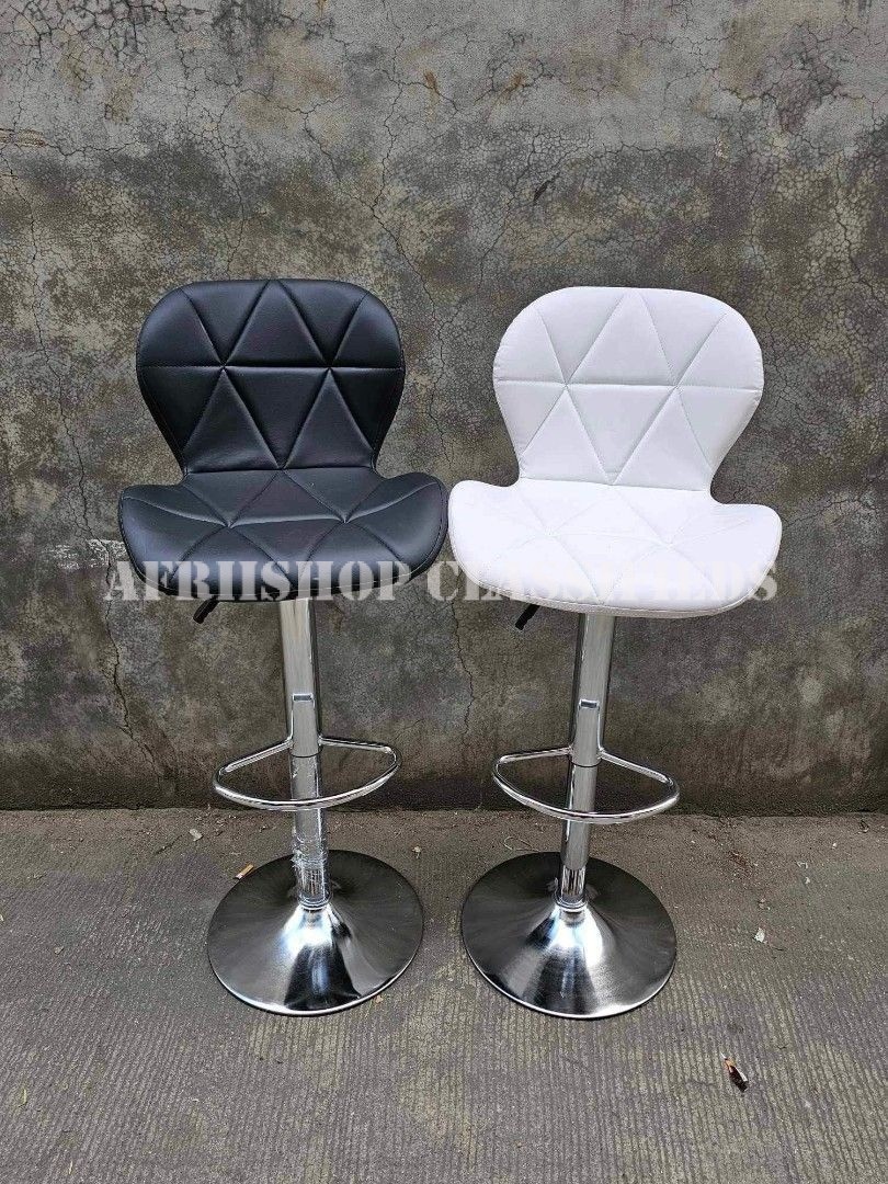 Bar Stool: Adjustable Black Bar Stool