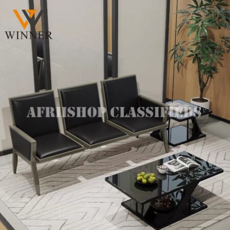 Office Reception Benches:3-Link Heavy Duty Office Reception Bench