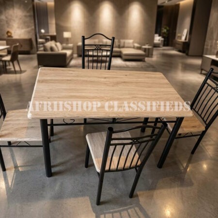 Dining Tables; Metal Frame Dining Table And Chairs Set