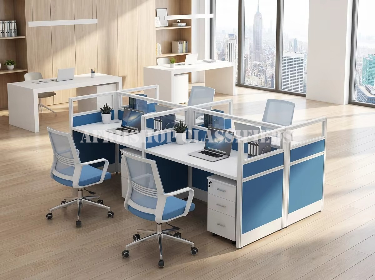 Office Workstations; 4 Persons Modular Office Workstation