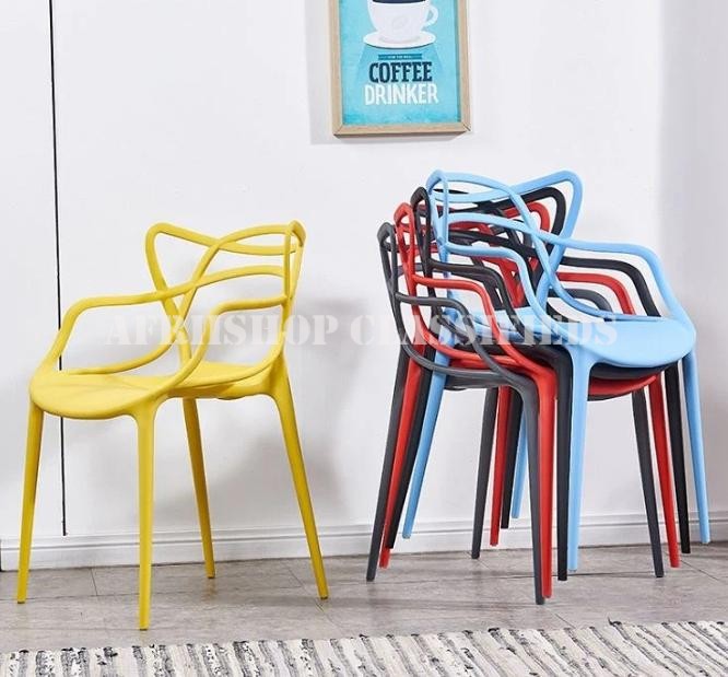 Home Chairs; Stackable Plastic Dining Chair