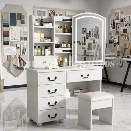 Dressers; Makeup Vanity Mirror Dressing Table with Mirror