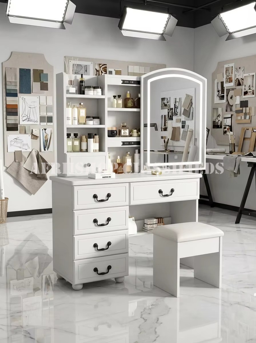 Dressers; Makeup Vanity Mirror Dressing Table with Mirror