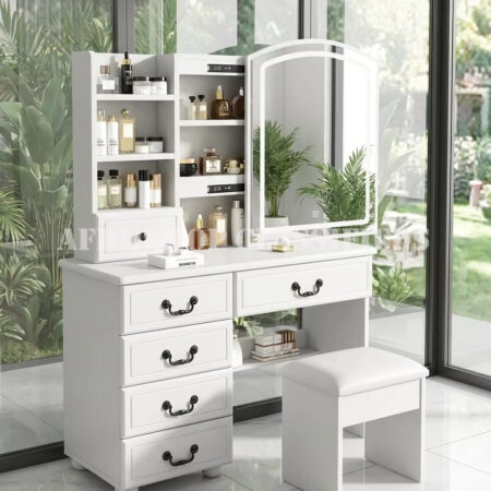 Dressers; Makeup Vanity Mirror Dressing Table with Mirror