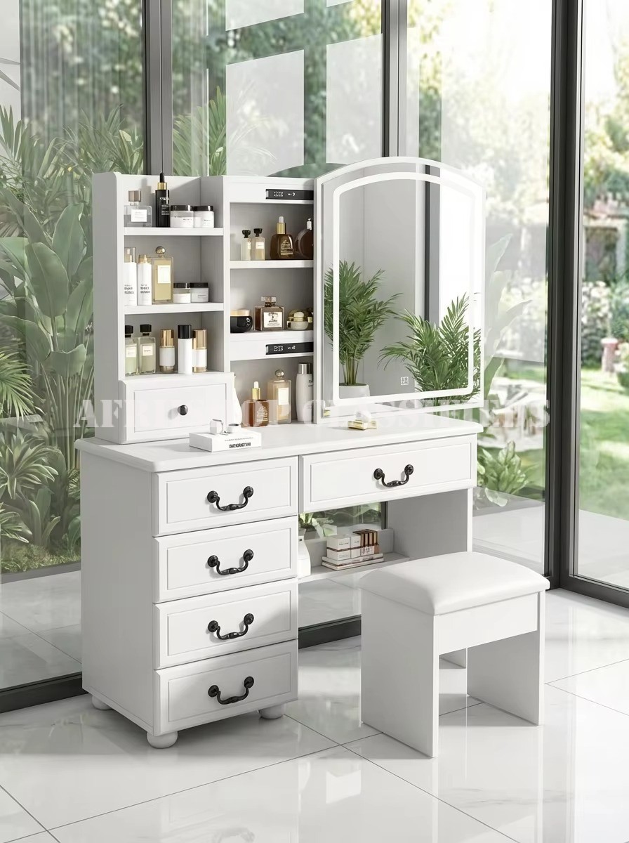 Dressers; Makeup Vanity Mirror Dressing Table with Mirror