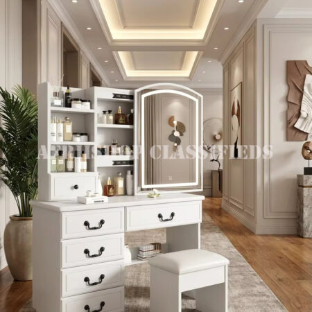 Dressers; Makeup Vanity Mirror Dressing Table with Mirror