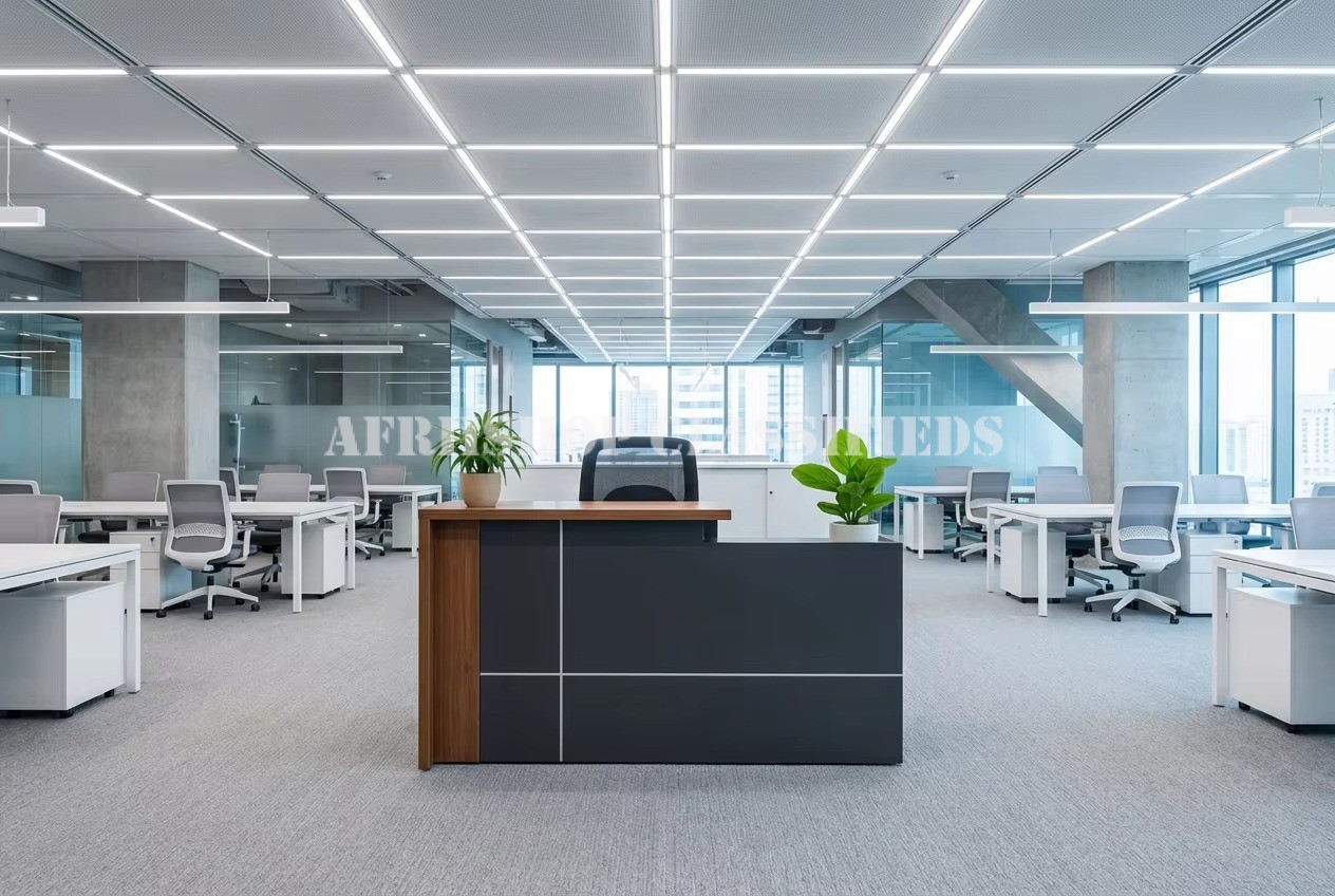 Reception Tables; Elegant Reception Counter with Built-in Shelves